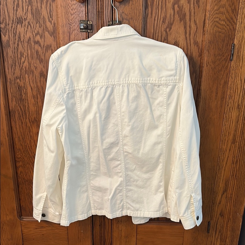 Jones New York White Denim Jacket - Picture 2 of 3
